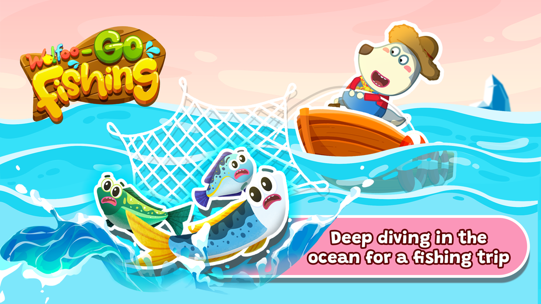 Wolfoo Baby Fishing For Kids - Gameplay image of android game