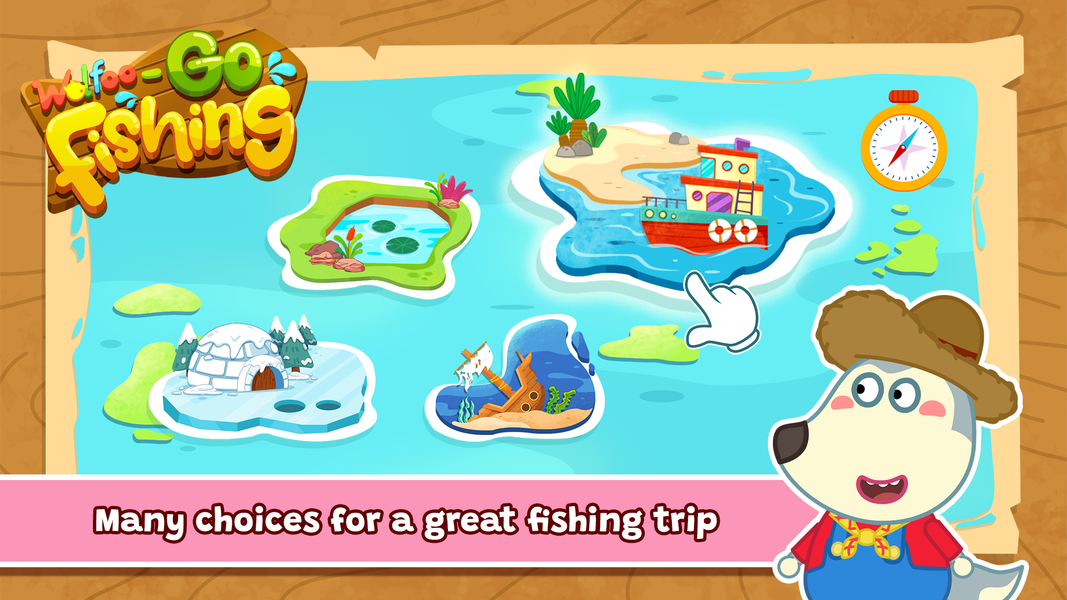 Wolfoo Baby Fishing For Kids - Gameplay image of android game