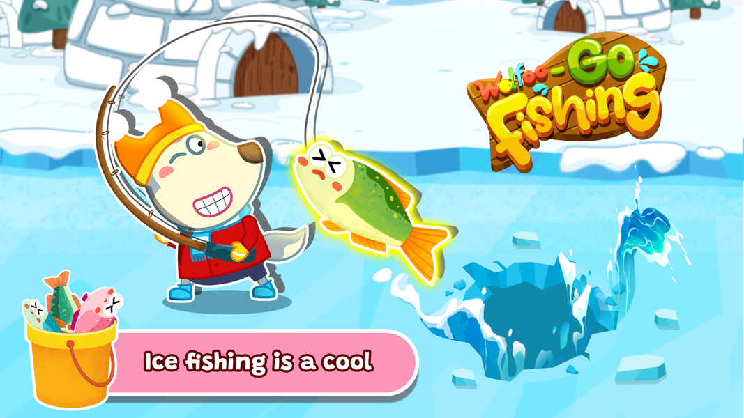 Wolfoo Baby Fishing For Kids - Gameplay image of android game