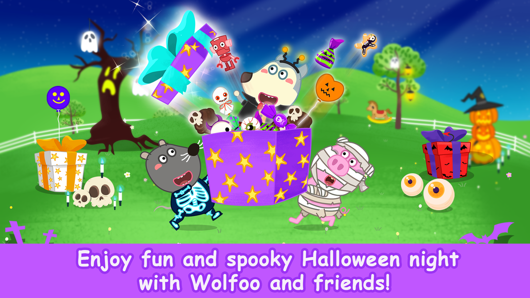 Wolfoo School Halloween Night - عکس بازی موبایلی اندروید