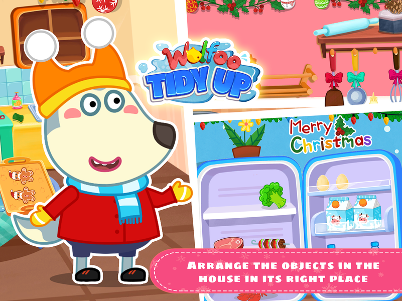 Wolfoo Tidy up: House Cleaning - Gameplay image of android game