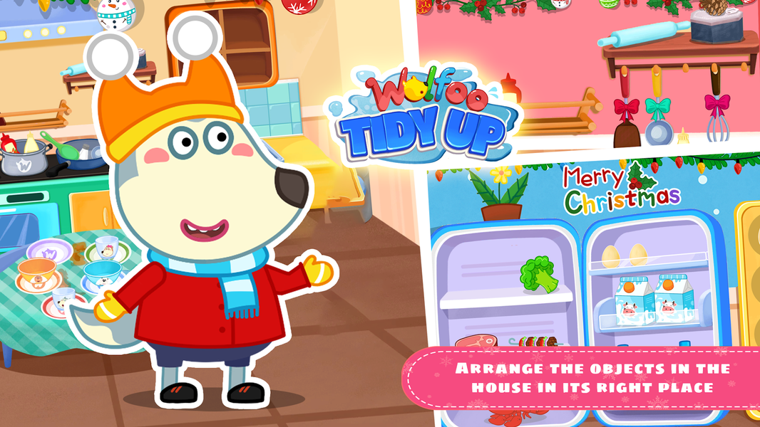 Wolfoo Tidy up: House Cleaning - Gameplay image of android game