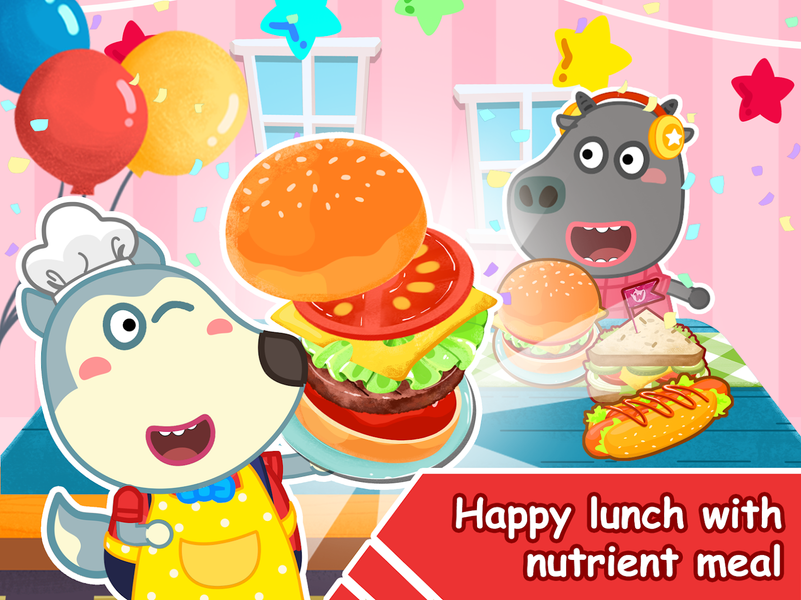 Wolfoo A Day At School - Gameplay image of android game