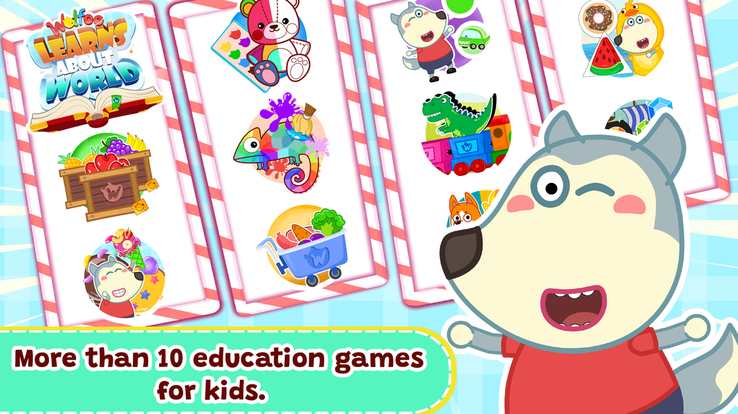 Wolfoo: Kids Learn About World - Gameplay image of android game
