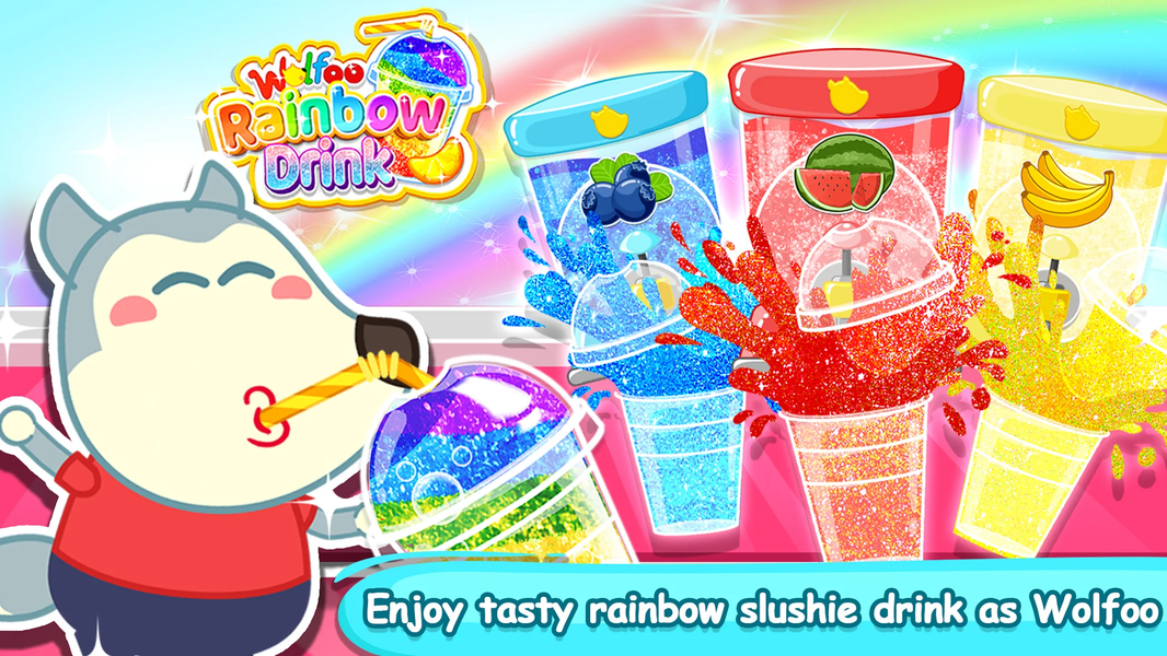 Wolfoo Makes Rainbow Slushy - عکس بازی موبایلی اندروید