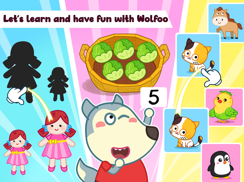 Wolfoo Math Game Baby Learning - عکس بازی موبایلی اندروید