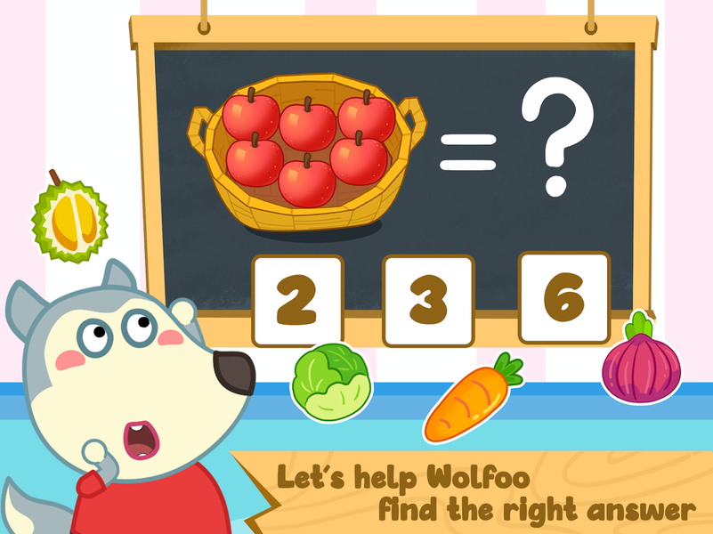 Wolfoo Math Game Baby Learning - عکس بازی موبایلی اندروید