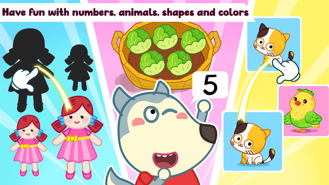 Wolfoo Math Game Baby Learning - عکس بازی موبایلی اندروید