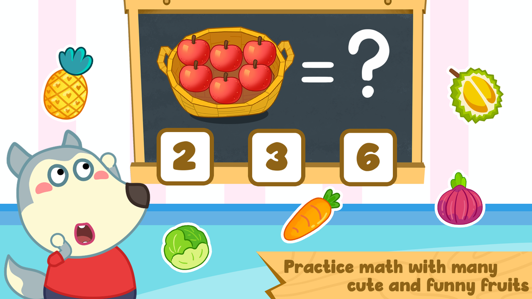 Wolfoo Math Game Baby Learning - عکس بازی موبایلی اندروید