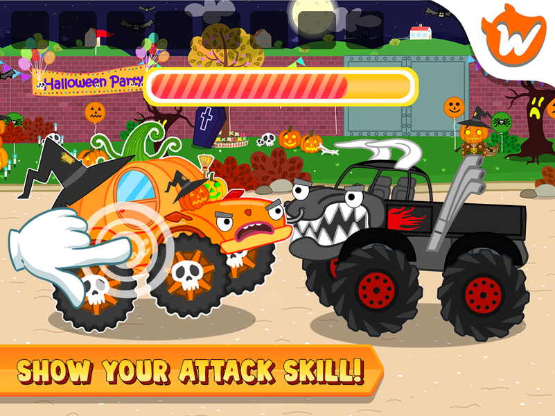 Wolfoo Monster Truck Police - Gameplay image of android game