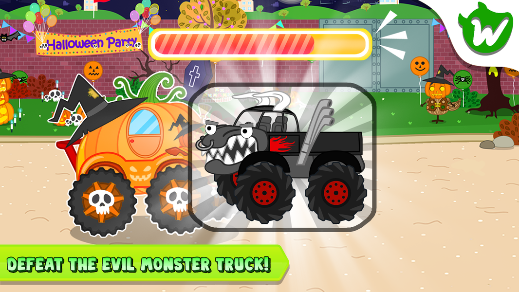 Wolfoo Monster Truck Police - Gameplay image of android game