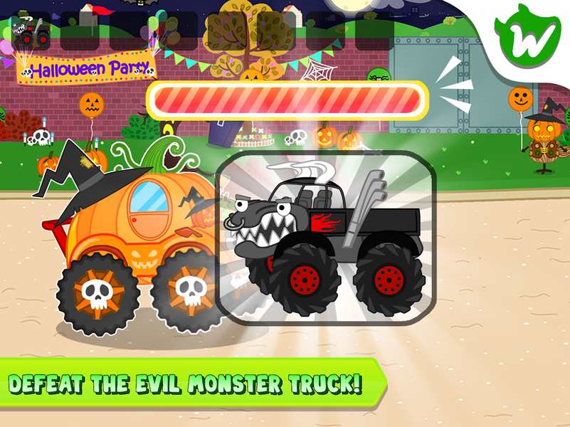 Wolfoo Monster Truck Police - Gameplay image of android game