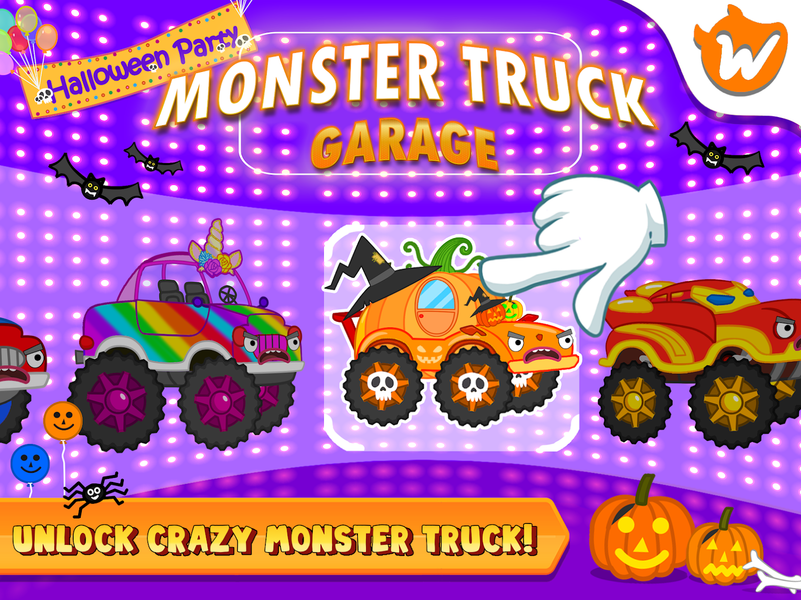 Wolfoo Monster Truck Police - Gameplay image of android game