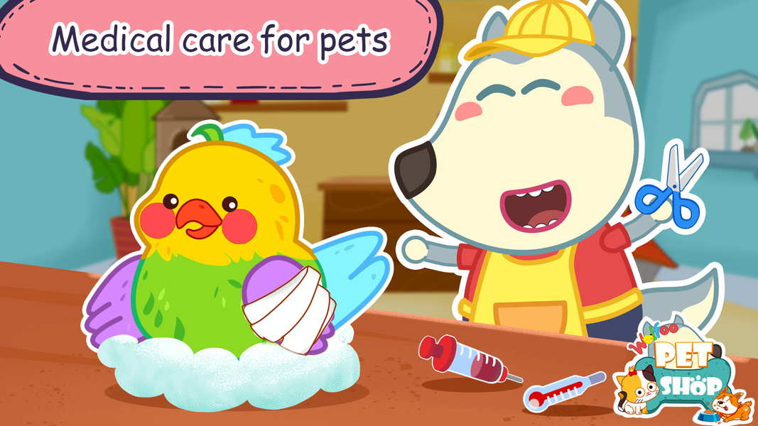 Wolfoo Little Pet Shop Story - Gameplay image of android game