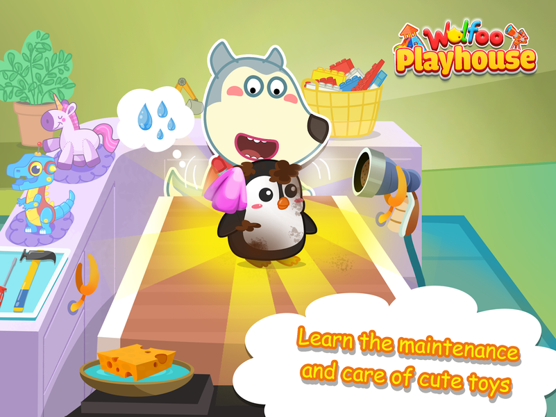 Wolfoo's Play House For Kids - Gameplay image of android game