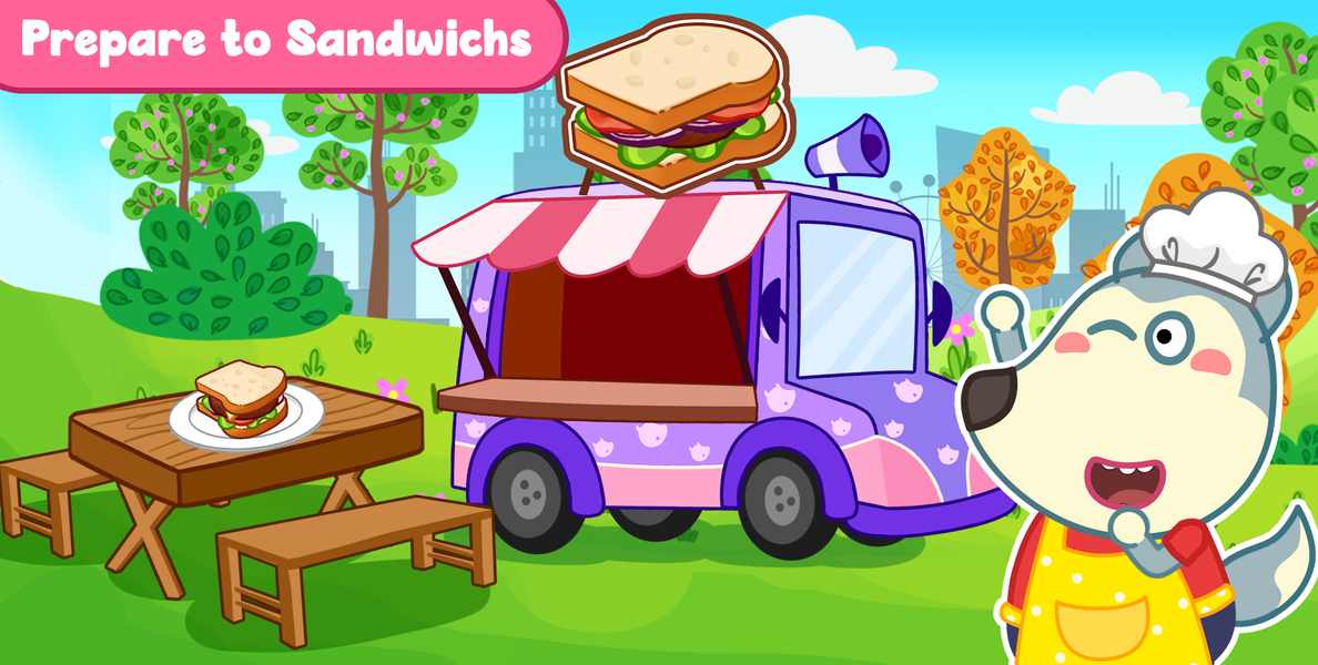 Wolfoo Cooking Game - Sandwich - عکس بازی موبایلی اندروید