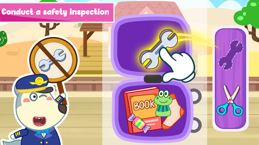 Wolfoo Train - Railway Station - Gameplay image of android game