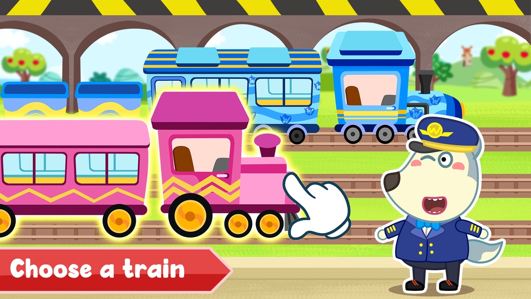 Wolfoo Train - Railway Station - Gameplay image of android game