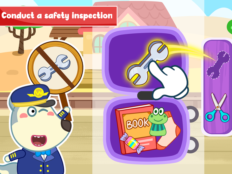 Wolfoo Train - Railway Station - Gameplay image of android game