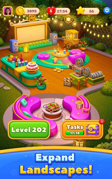 Wonder Villa - Tile Match Game - Gameplay image of android game