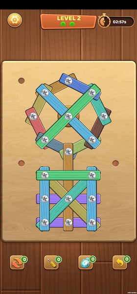 Wood Nuts & Bolts Screw Puzzle - عکس بازی موبایلی اندروید