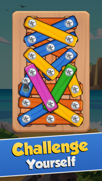 Wood Nuts & Bolts Screw Puzzle - Gameplay image of android game