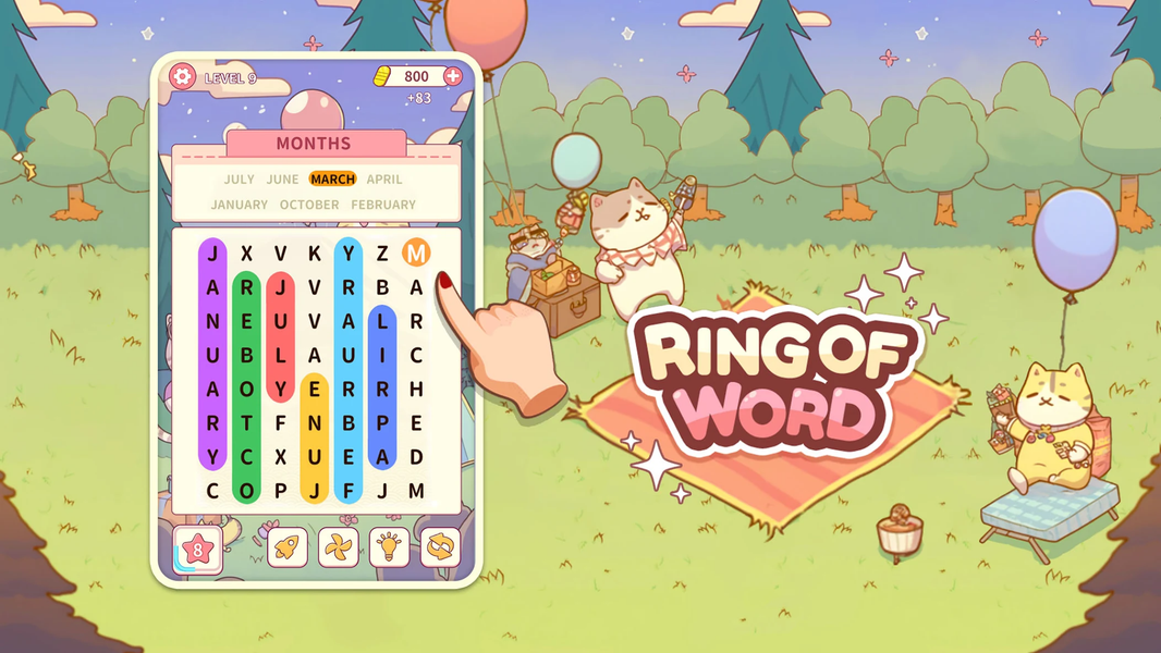 Ring of Words۲: Cats Party - عکس بازی موبایلی اندروید