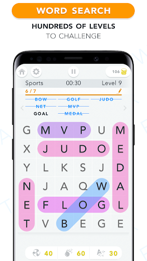 WordFind - Word Search Game - Gameplay image of android game