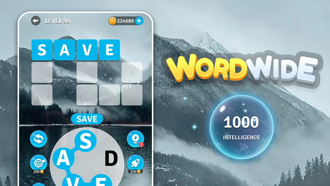 Wordwide: Letter Game - Gameplay image of android game