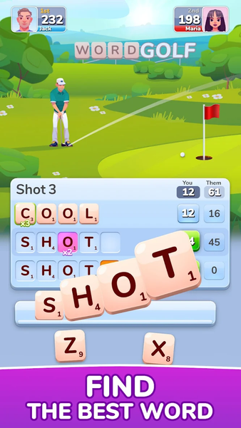 Word Golf: Fun Word Puzzle - Gameplay image of android game