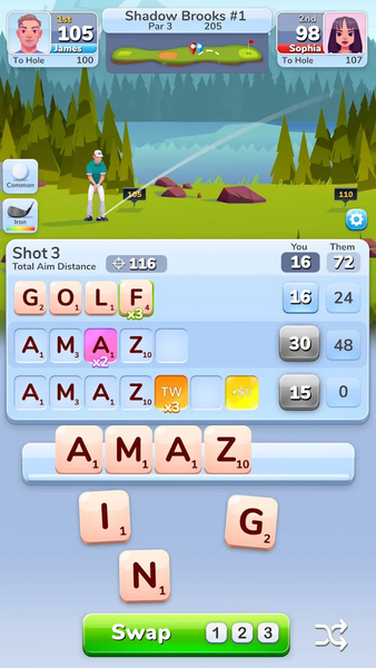 Word Golf: Fun Word Puzzle - Gameplay image of android game