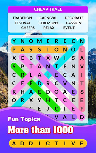 Word Search - Gameplay image of android game
