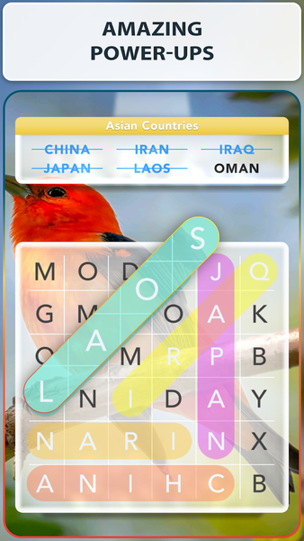 Word Search Nature Puzzle Game - Gameplay image of android game