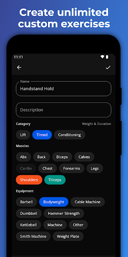 Progression - Gym Workout Log - Image screenshot of android app