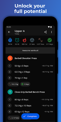 Progression - Workout Tracker - Image screenshot of android app