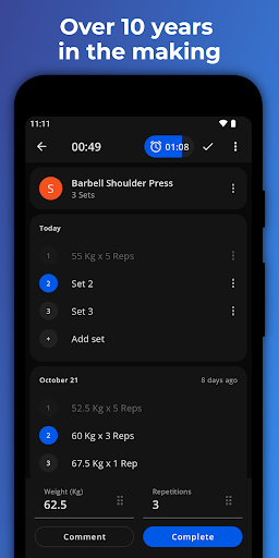 Progression - Workout Tracker - عکس برنامه موبایلی اندروید