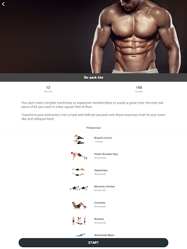 Home Workouts For Men - Muscle Building Workouts - Image screenshot of android app