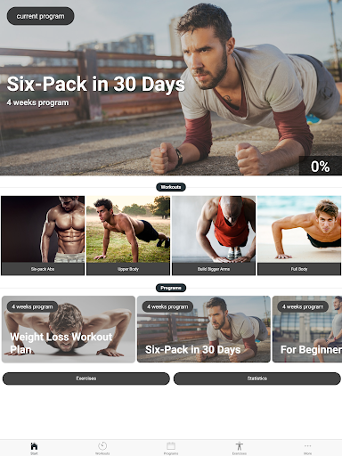 Home Workouts For Men - Muscle Building Workouts - Image screenshot of android app