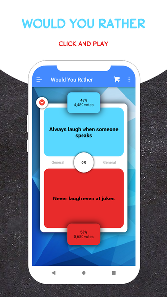 Would You Rather - Gameplay image of android game