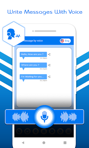 Voice SMS - Write SMS By Voice - عکس برنامه موبایلی اندروید