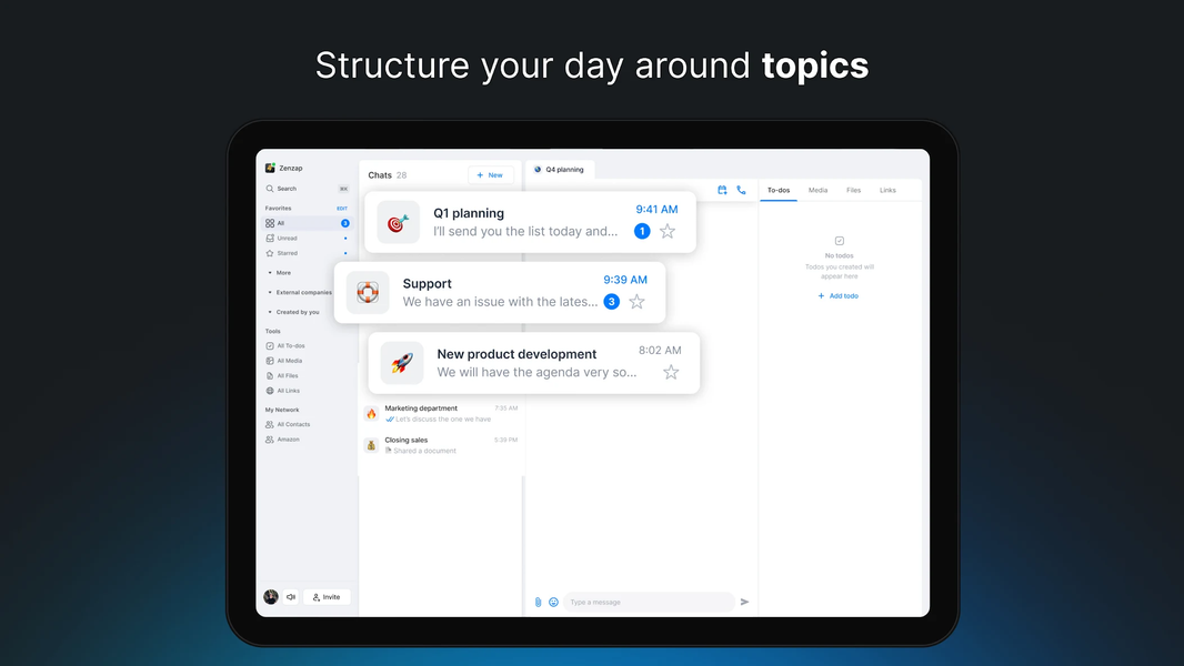 Zenzap: Work communication app - Image screenshot of android app