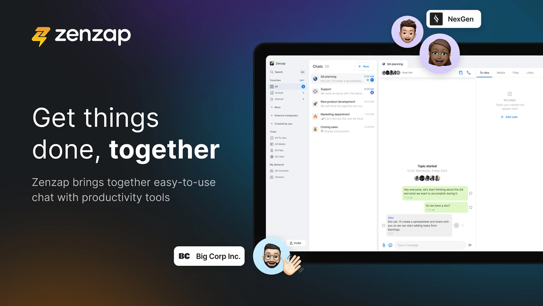 Zenzap: Work communication app - Image screenshot of android app
