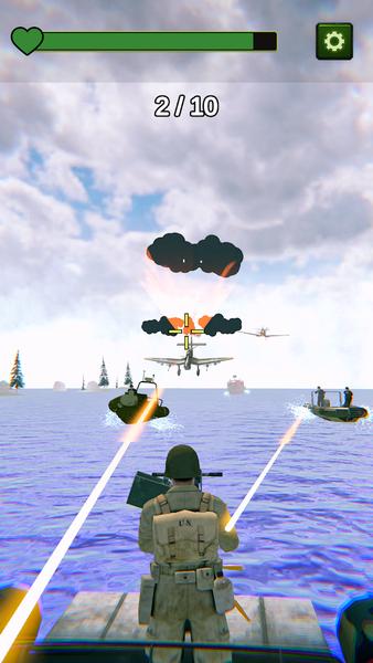 Boat Defense: Shooting Warship - Image screenshot of android app