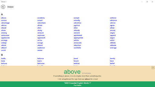 ۴۰۰۰ Essential English Words ۱ - عکس برنامه موبایلی اندروید
