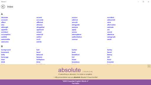 ۴۰۰۰ Essential English Words ۴ - عکس برنامه موبایلی اندروید