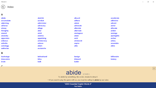 ۴۰۰۰ Essential English Words ۶ - عکس برنامه موبایلی اندروید