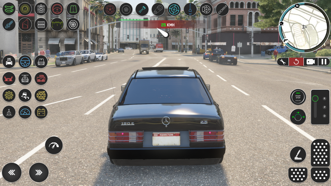 Mercedes 190E: Crime City Ride - Gameplay image of android game