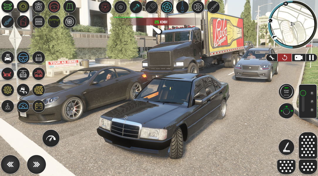Mercedes ۱۹۰E: Crime City Ride - عکس بازی موبایلی اندروید