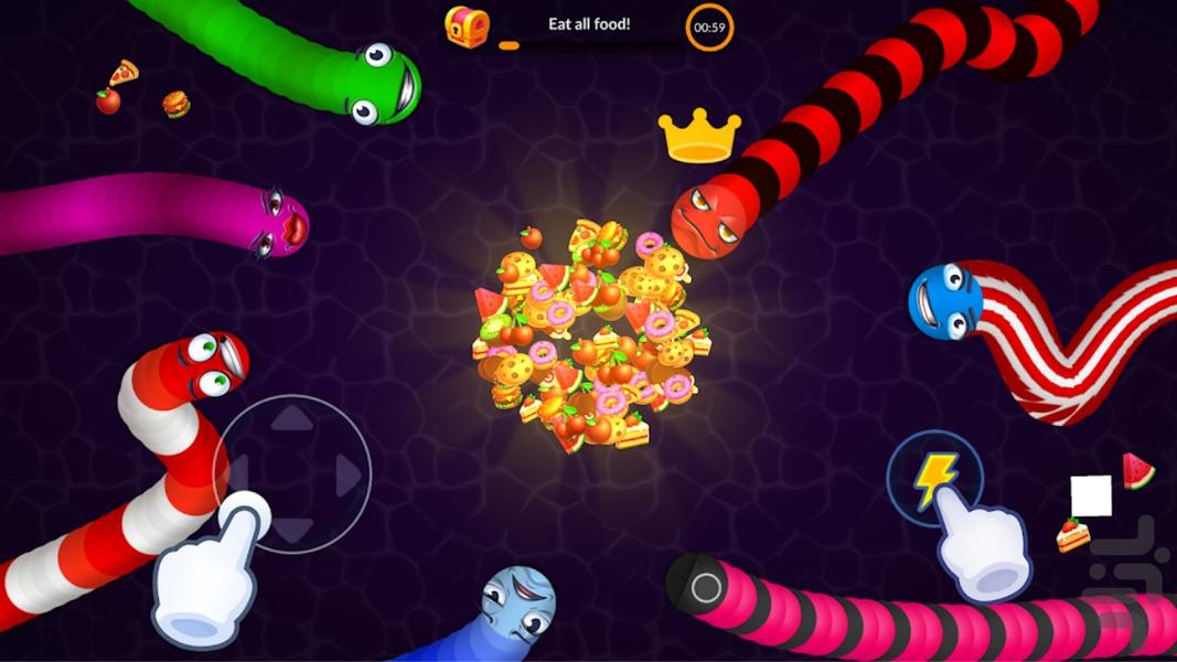 Fun Snake .io 2023 - Gameplay image of android game