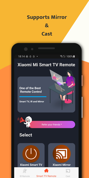 Xiaomi Mi TV Remote - عکس برنامه موبایلی اندروید